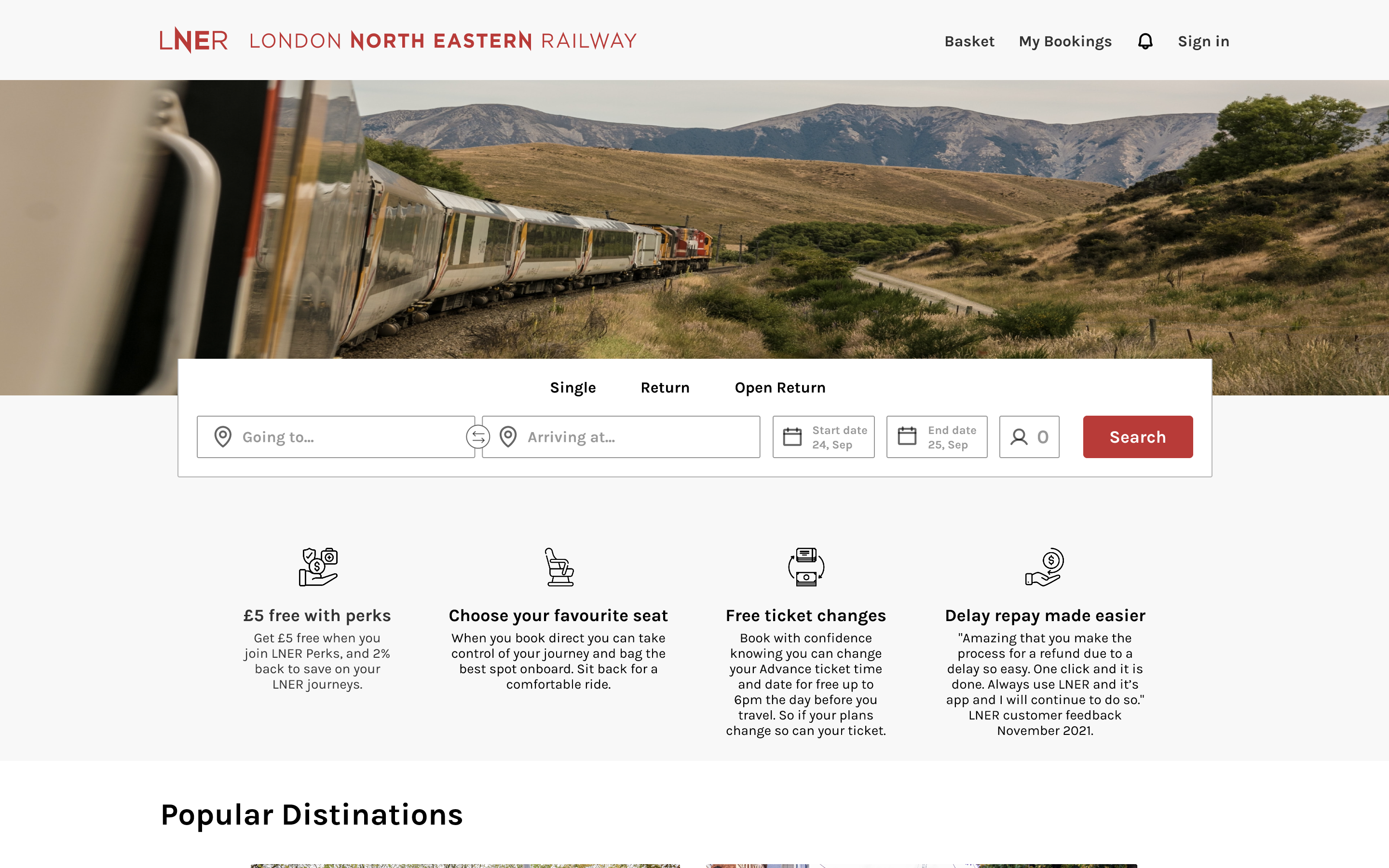Experimentation — redesigned landing page