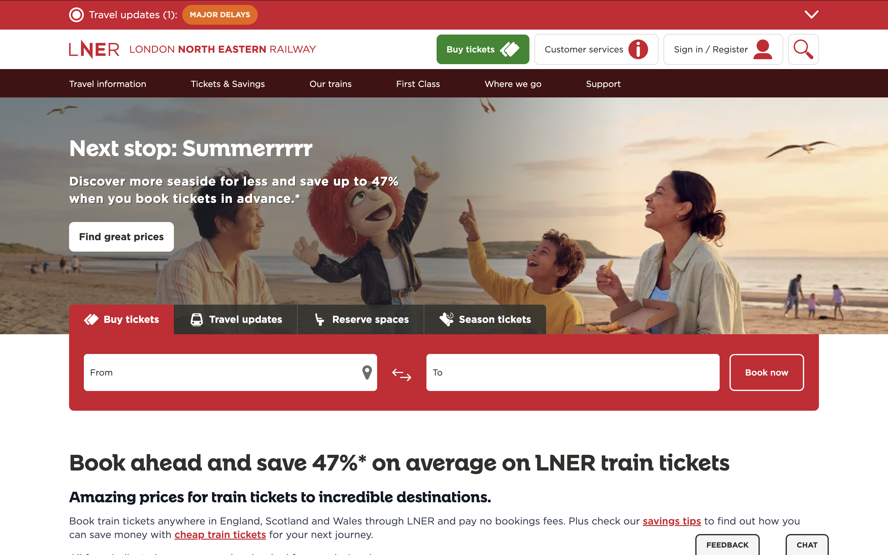 LNER website