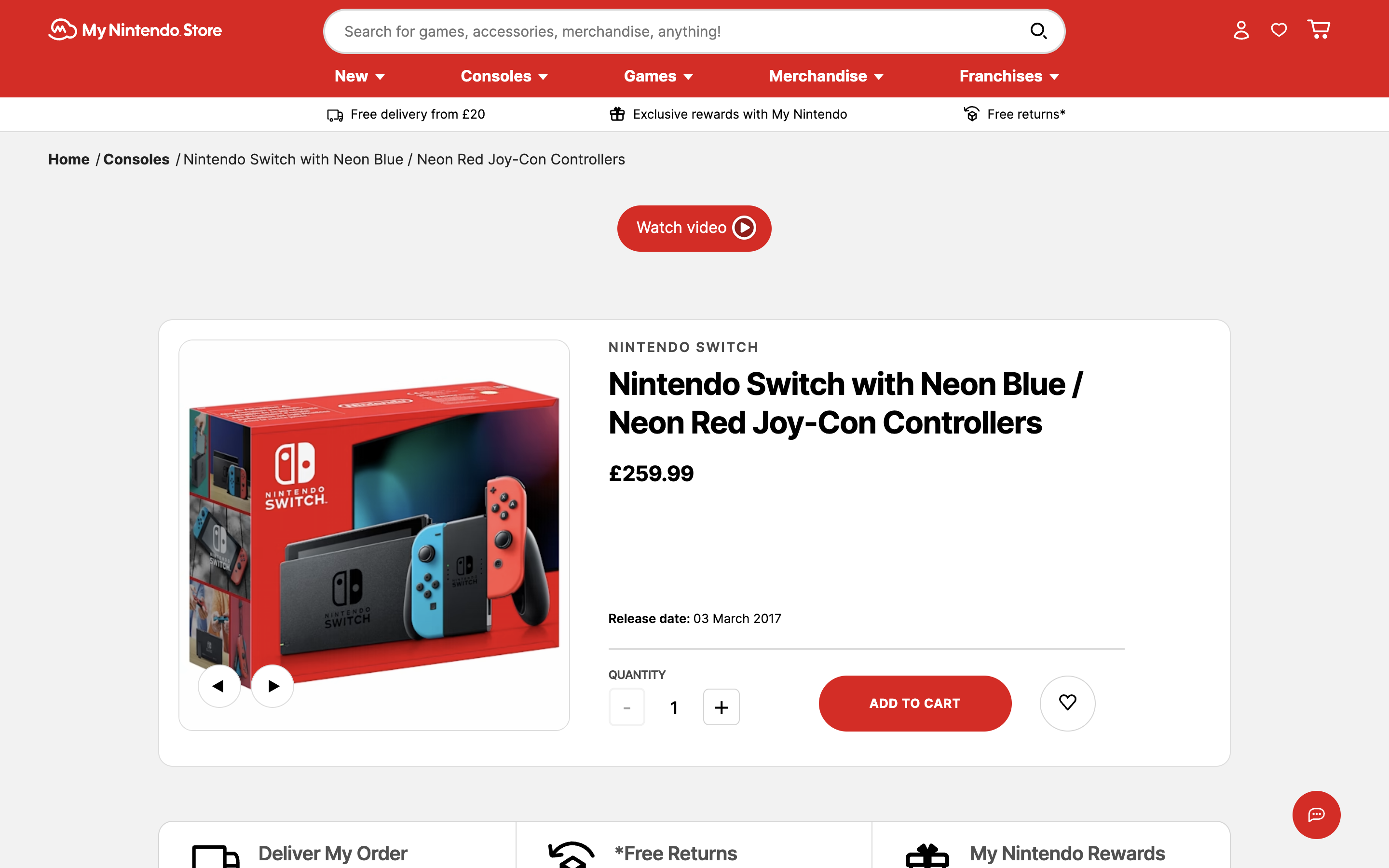 My Nintendo Store purchase redirect