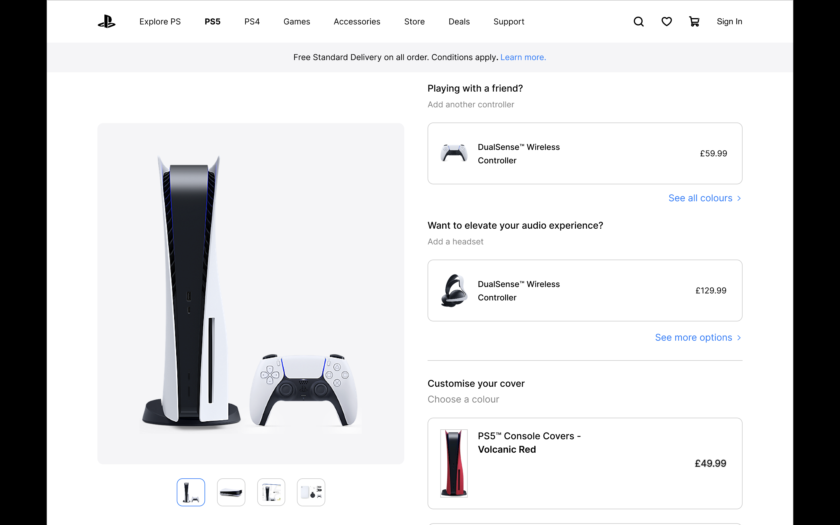PlayStation redesign — game selection view