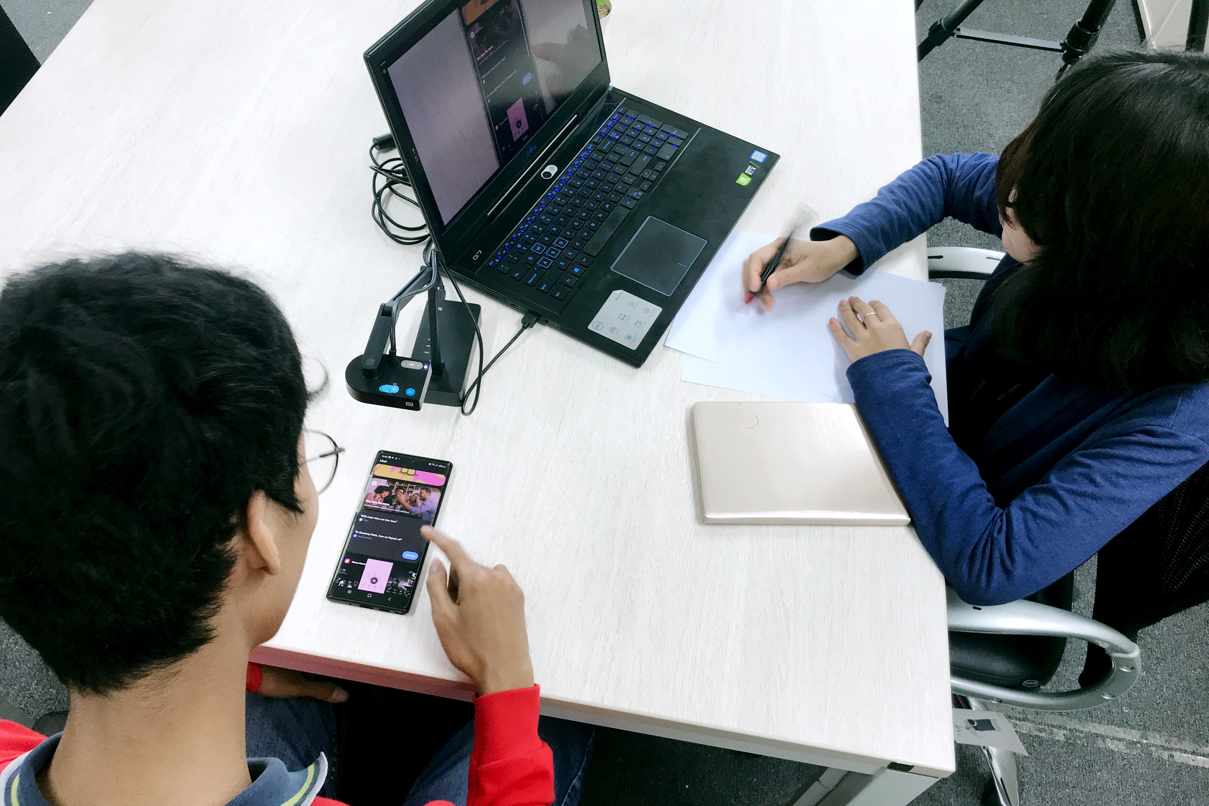 User testing session